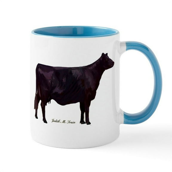 CafePress - Angus Beef Cow Mug - 11 oz Ceramic Mug - Novelty Coffee Tea Cup
