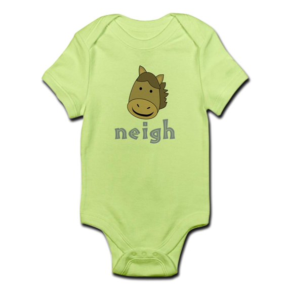 CafePress - Animal Noises Horse Neigh Infant Bodysuit - Baby Light Bodysuit