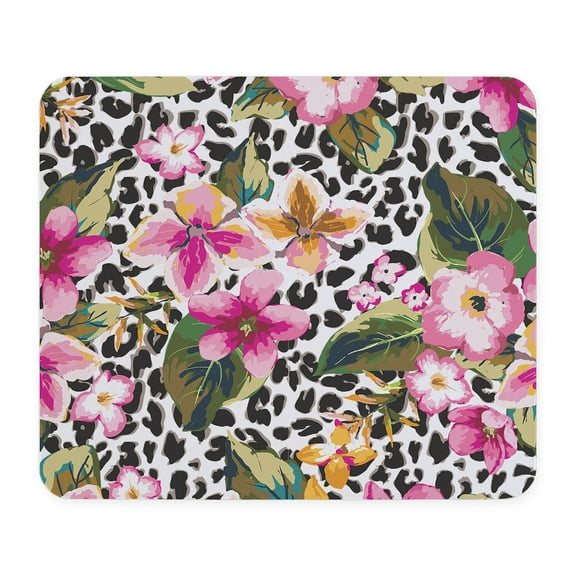 CafePress - Animal Print Flower Mousepad - Non-slip Rubber Mousepad, Gaming Mouse Pad