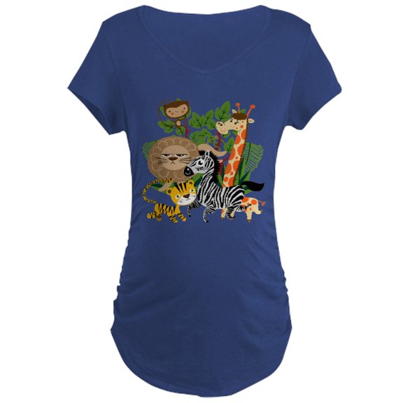 CafePress - Animal Safari Maternity Dark T Shirt - Maternity Dark T-Shirt