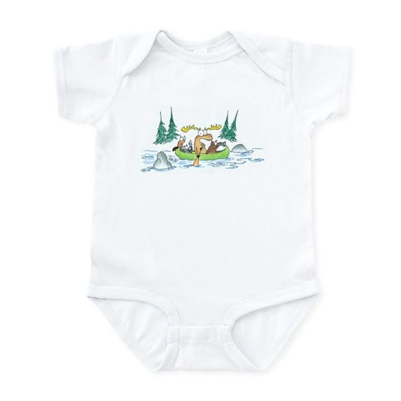 CafePress - Animals In A Canoe Infant Bodysuit - Baby Light Bodysuit, Size Newborn - 24 Months