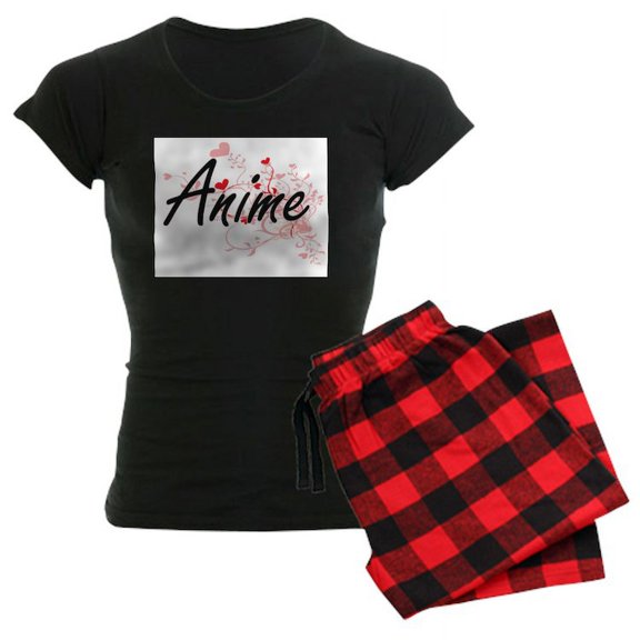 CafePress - Anime Artistic Design With He Pajamas - Women's Dark Pajamas