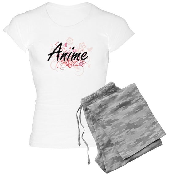 CafePress - Anime Artistic Design With - Women's Light Pajamas