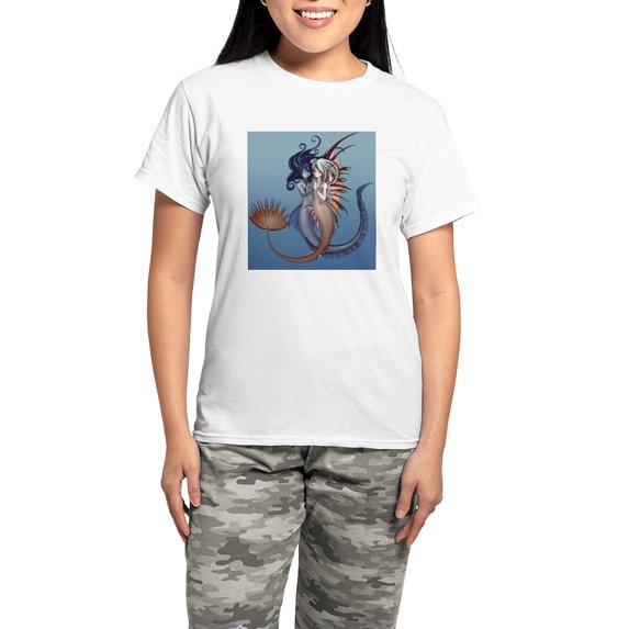 CafePress - Anime Mermaids Women's Light Pajamas - Women's Short Sleeve Print T-Shirt and Pants Light Cotton Pajama Set