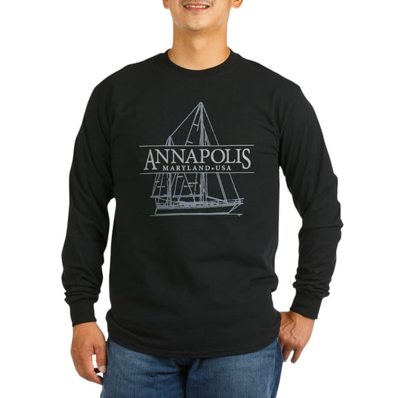 CafePress - Annapolis Sailboat Long Sleeve Dark T Shirt - Long Sleeve Dark T-Shirt