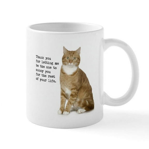 CafePress - Annoying Cat Mugs - 11 oz Ceramic Mug - Novelty Coffee Tea Cup