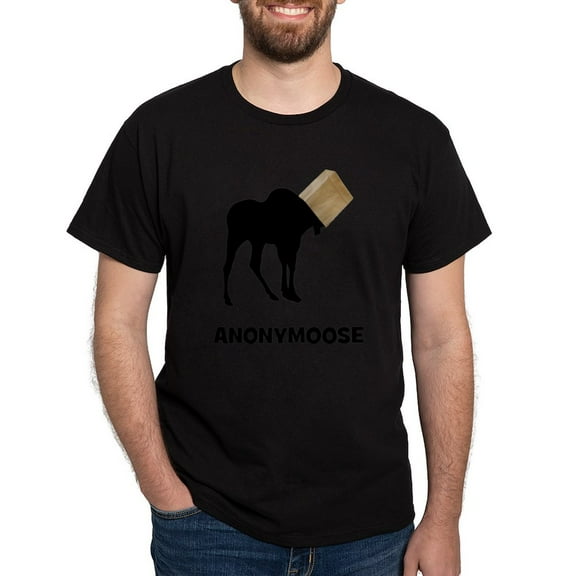 CafePress - Anonymoose Dark T Shirt - Men's Classic Graphic Cotton T-Shirt