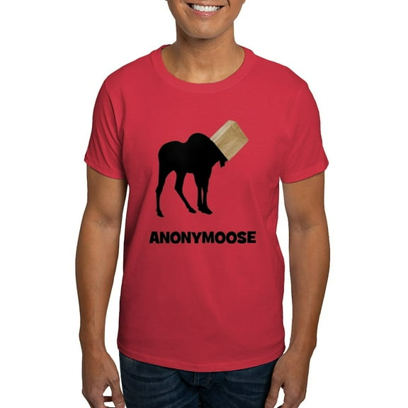 CafePress - Anonymoose Dark T Shirt - Men's Classic Graphic Cotton T-Shirt