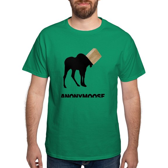 CafePress - Anonymoose Dark T Shirt - Men's Classic Graphic Cotton T-Shirt