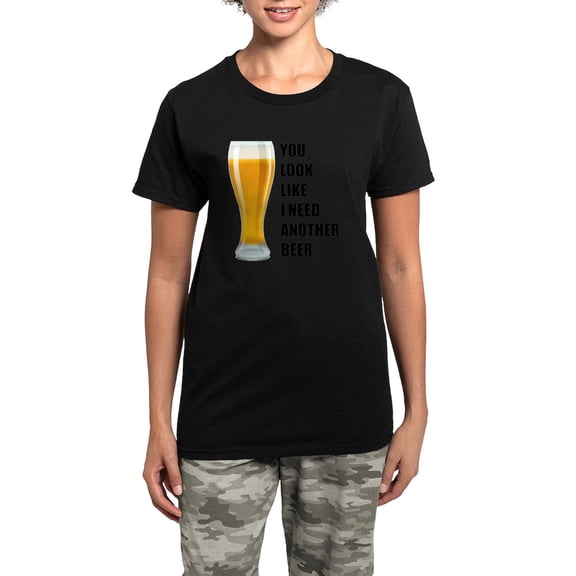 CafePress - Another Beer Zwart Women's Dark Pajamas - Women's Short Sleeve Print T-Shirt and Pants Dark Cotton Pajama Set