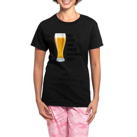 CafePress - Another Beer Zwart Women's Dark Pajamas - Women's Short Sleeve Print T-Shirt and Pants Dark Cotton Pajama Set