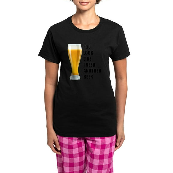 CafePress - Another Beer Zwart Women's Dark Pajamas - Women's Short Sleeve Print T-Shirt and Pants Dark Cotton Pajama Set
