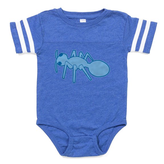 CafePress - Ant Blue - Cute Infant Baby Football Bodysuit