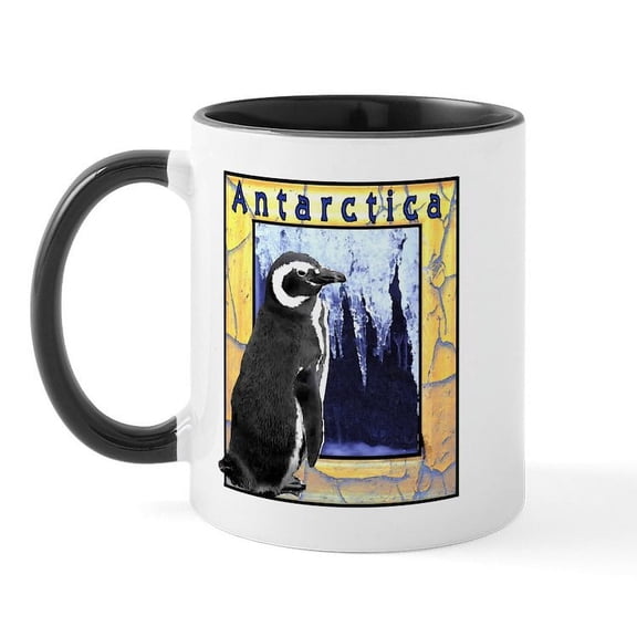 CafePress - Antarctica Penguin Mug - 11 oz Ceramic Mug - Novelty Coffee Tea Cup