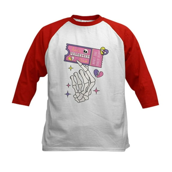 CafePress - Anti Valentine Club Coupon Baseball Jersey - Kids Cotton Baseball Jersey, 3/4 Sleeve Shirt