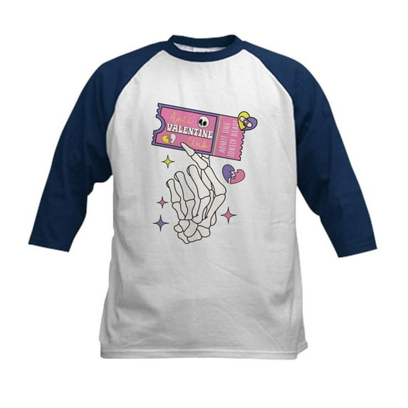 CafePress - Anti Valentine Club Coupon Baseball Jersey - Kids Cotton Baseball Jersey, 3/4 Sleeve Shirt