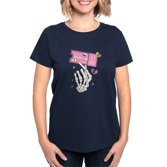 CafePress - Anti Valentine Club Coupon T Shirt - Women's Traditional Fit Dark T-Shirt