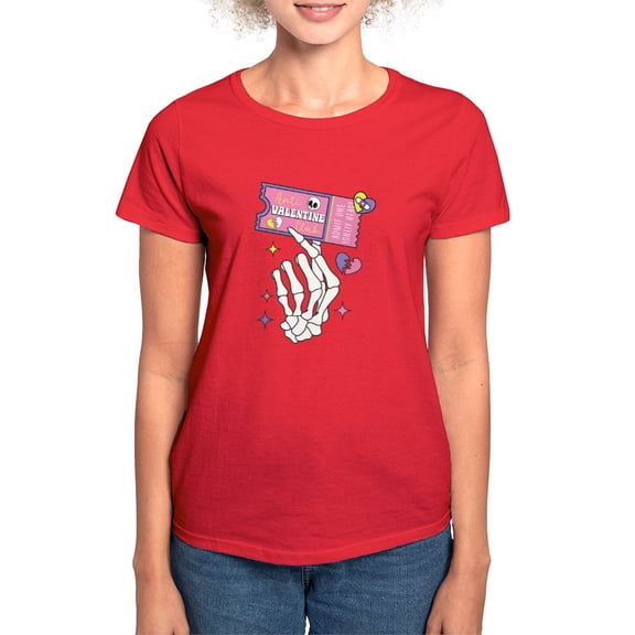 CafePress - Anti Valentine Club Coupon T Shirt - Women's Traditional Fit Dark T-Shirt