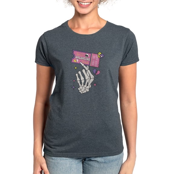 CafePress - Anti Valentine Club Coupon T Shirt - Women's Traditional Fit Dark T-Shirt