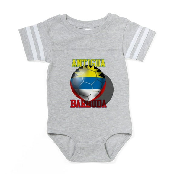 CafePress - Antigua Barbuda Soccer - Cute Infant Baby Football Bodysuit