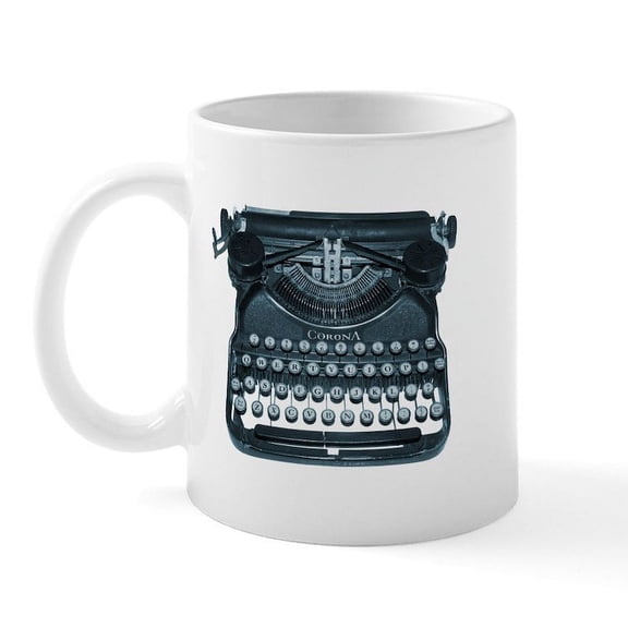 CafePress - Antique Typewriter Mug - 11 oz Ceramic Mug - Novelty Coffee Tea Cup
