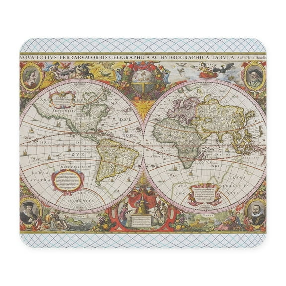 CafePress - Antique World Map Mousepad - Non-slip Rubber Mousepad, Gaming Mouse Pad