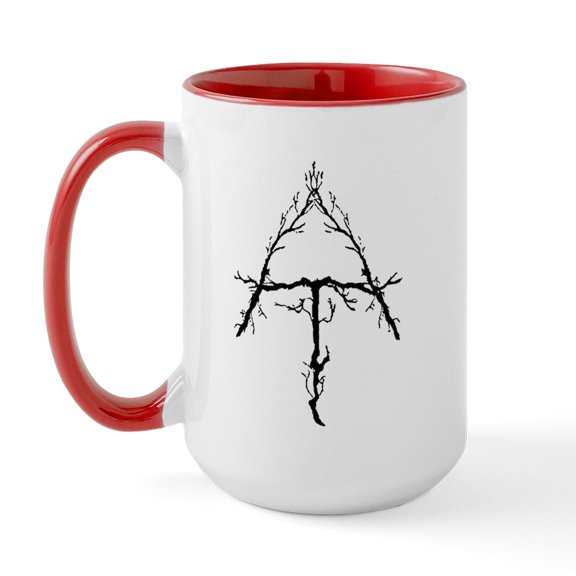 CafePress - Appalachian Trail Twigs Large Mug - 15 oz Ceramic Large White Novelty Mug
