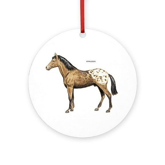 CafePress - Appaloosa Horse -  Round Wood Ornament 4"