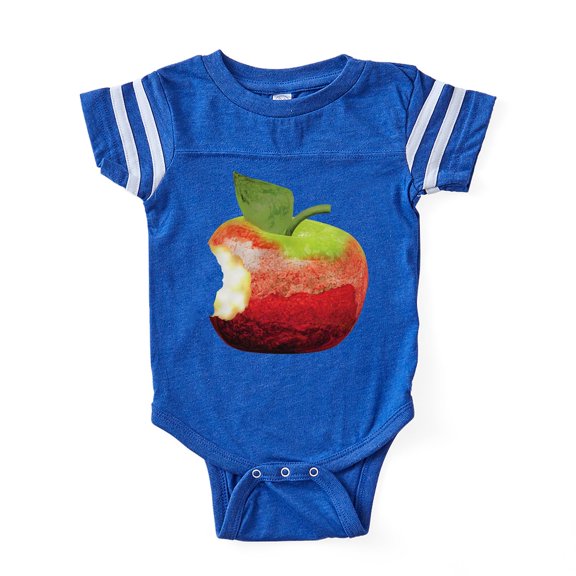 CafePress - Apple Bitten - Cute Infant Baby Football Bodysuit