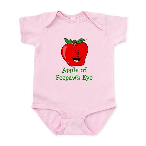 CafePress - Apple Of Peepaw's Eye Body Suit - Baby Light Bodysuit, Size Newborn - 24 Months