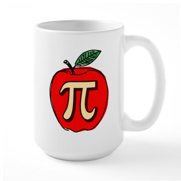 CafePress - Apple Pi - 15 oz Ceramic Large White Novelty Mug