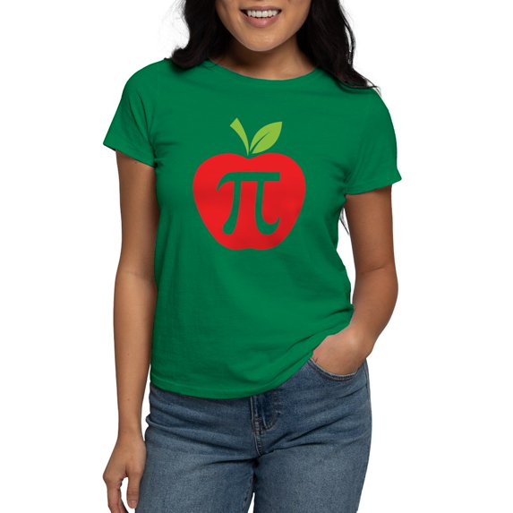 CafePress - Apple Pi Women's Dark T Shirt - Women's Traditional Fit Dark T-Shirt