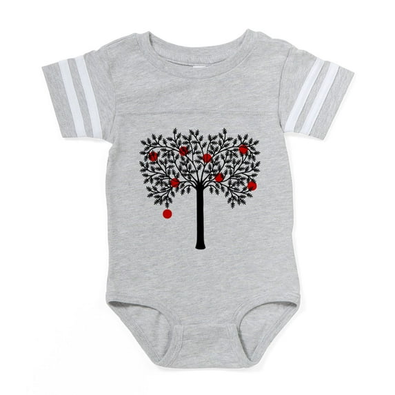 CafePress - Apple Tree_Bl - Cute Infant Baby Football Bodysuit