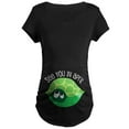 thumbnail image 1 of CafePress - April Due Date Turtle Belly Print Maternity Dark T - Maternity Dark T-Shirt, 1 of 3