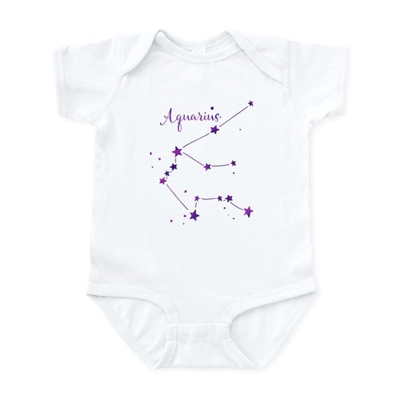 CafePress - Aquarius Zodiac Constellation Body Suit - Baby Light Bodysuit, Size Newborn - 24 Months
