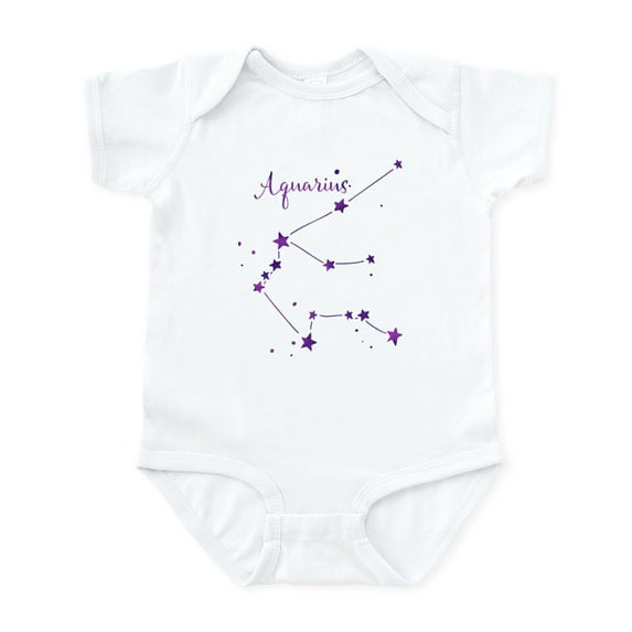 CafePress - Aquarius Zodiac Constellation Body Suit - Baby Light Bodysuit, Size Newborn - 24 Months