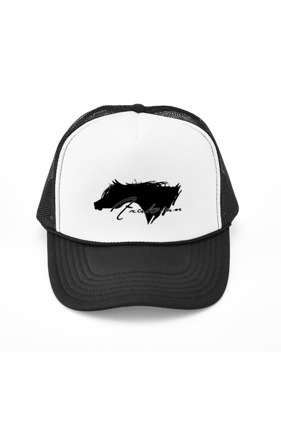 - Arabian Horse - Adjustable Unisex Printed Trucker Hat with Mesh Back
