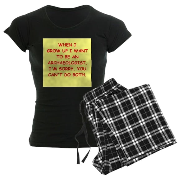 CafePress - Archaeology Women's Dark Pajamas - Women's Short Sleeve Print T-Shirt and Pants Dark Cotton Pajama Set