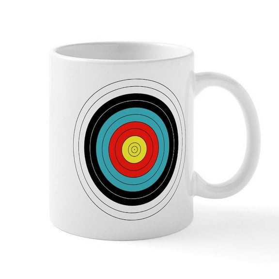 CafePress - Archery Bullseye Mugs - 11 oz Ceramic Mug - Novelty Coffee Tea Cup