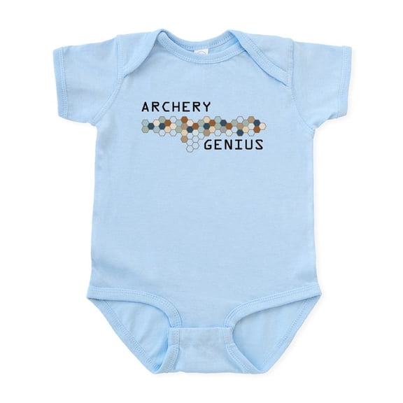 CafePress - Archery Genius Infant Bodysuit - Baby Light Bodysuit, Size Newborn - 24 Months