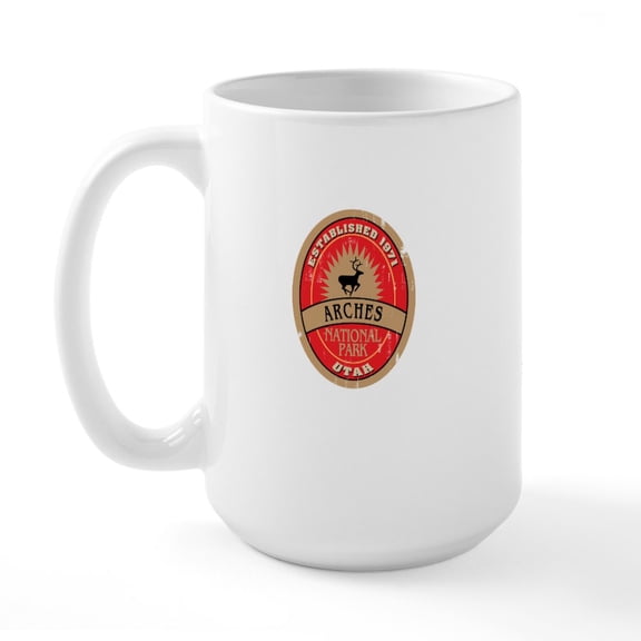 CafePress - Arches National Park Large Mug - 15 oz Ceramic Large White Novelty Mug
