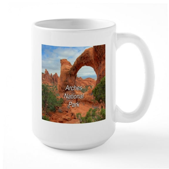 CafePress - Arches National Park Large Mug - 15 oz Ceramic Large White Novelty Mug