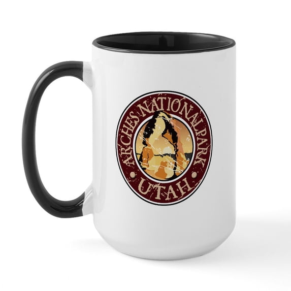 CafePress - Arches National Park Large Mug - 15 oz Ceramic Large White Novelty Mug