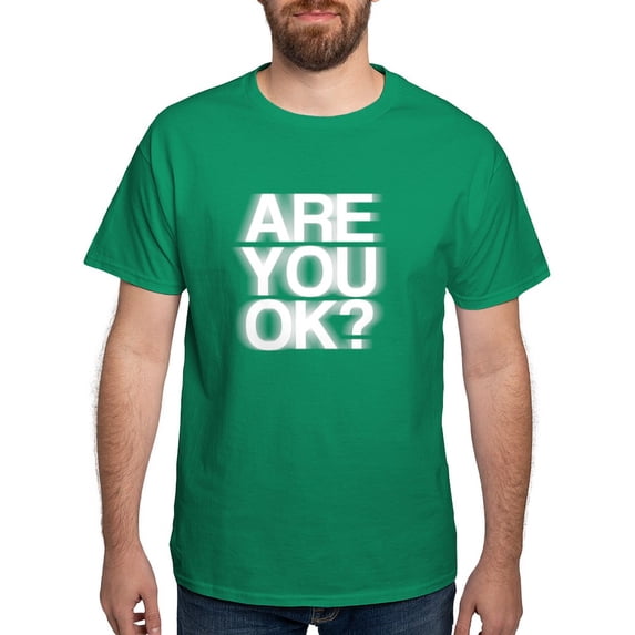 CafePress - Are You OK? Funny, Fuzzy Dark T Shirt - Men's Classic Graphic Cotton T-Shirt