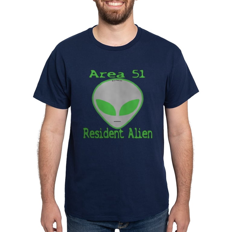 CafePress Area 51 Resident Alien Dark T Shirt Men's Classic