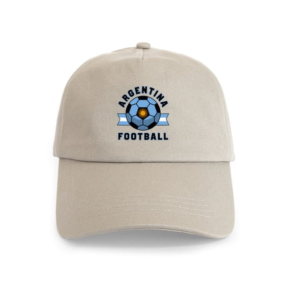 CafePress - Argentina Football - Adjustable 100% Brushed Unisex Casual Cotton Baseball Cap, Beige, 1