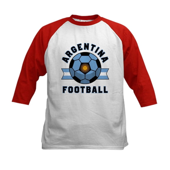 CafePress - Argentina Football Baseball Jersey - Kids Cotton Baseball Jersey, 3/4 Sleeve Shirt