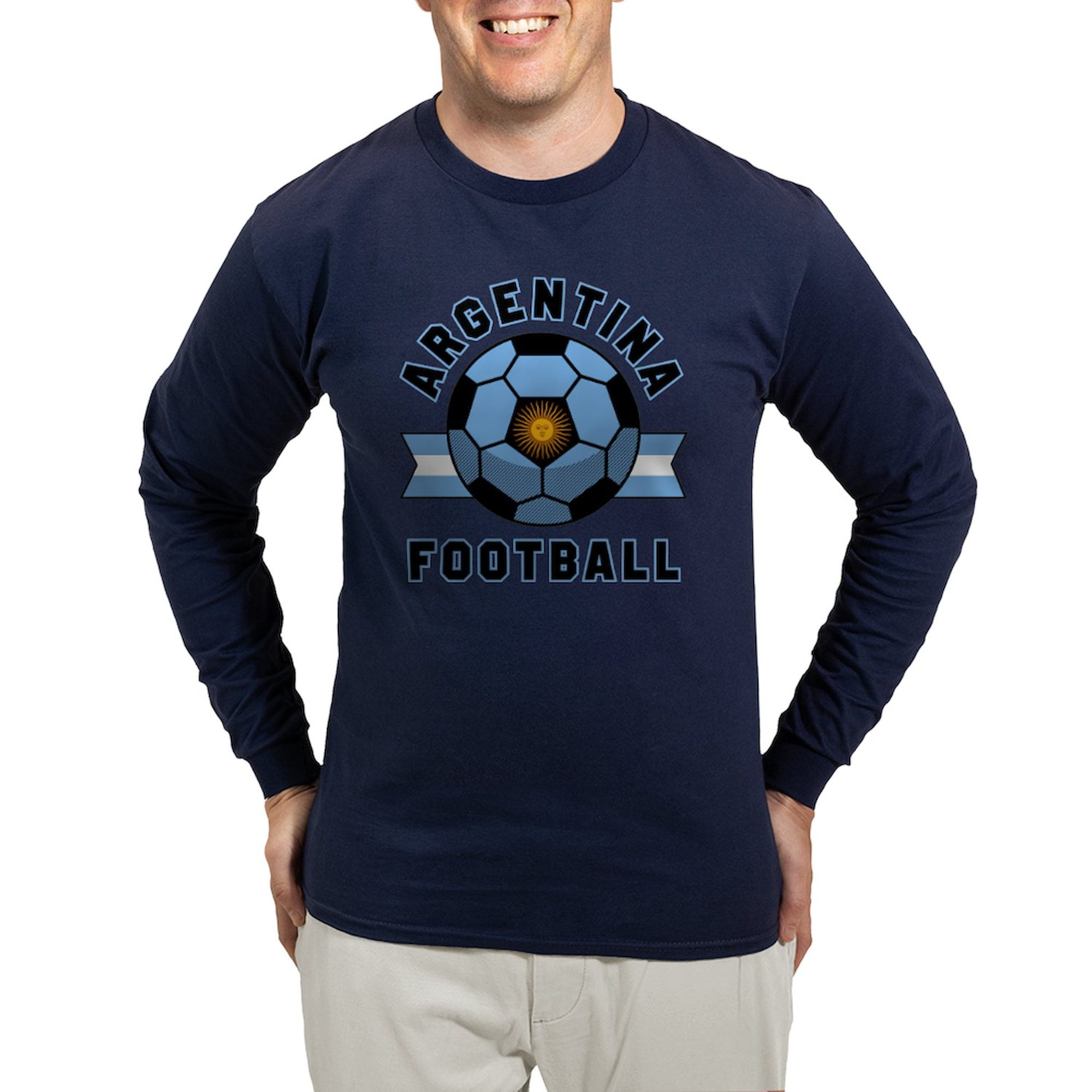 CafePress Argentina Football Long Sleeve T Shirt Long Sleeve Dark T