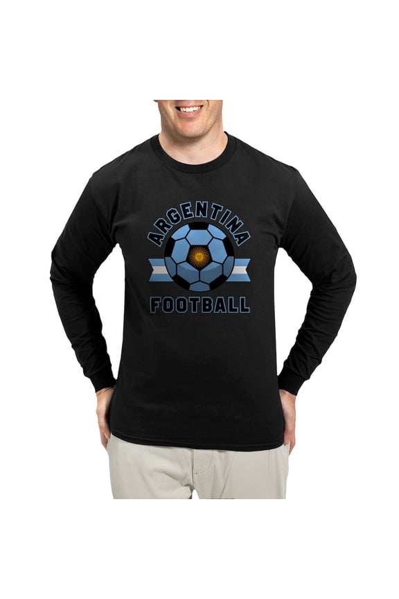 - Argentina Football Long Sleeve T Shirt - Long Sleeve Dark T-Shirt