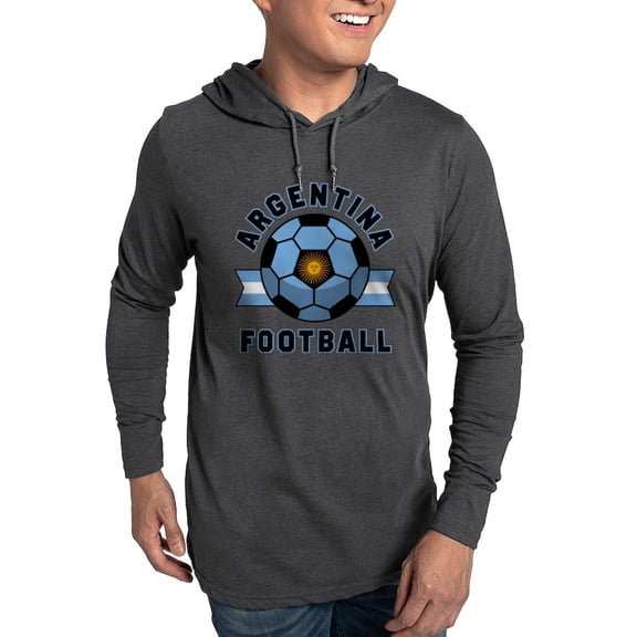CafePress - Argentina Football Long Sleeve T Shirt - Mens Hooded Shirt
